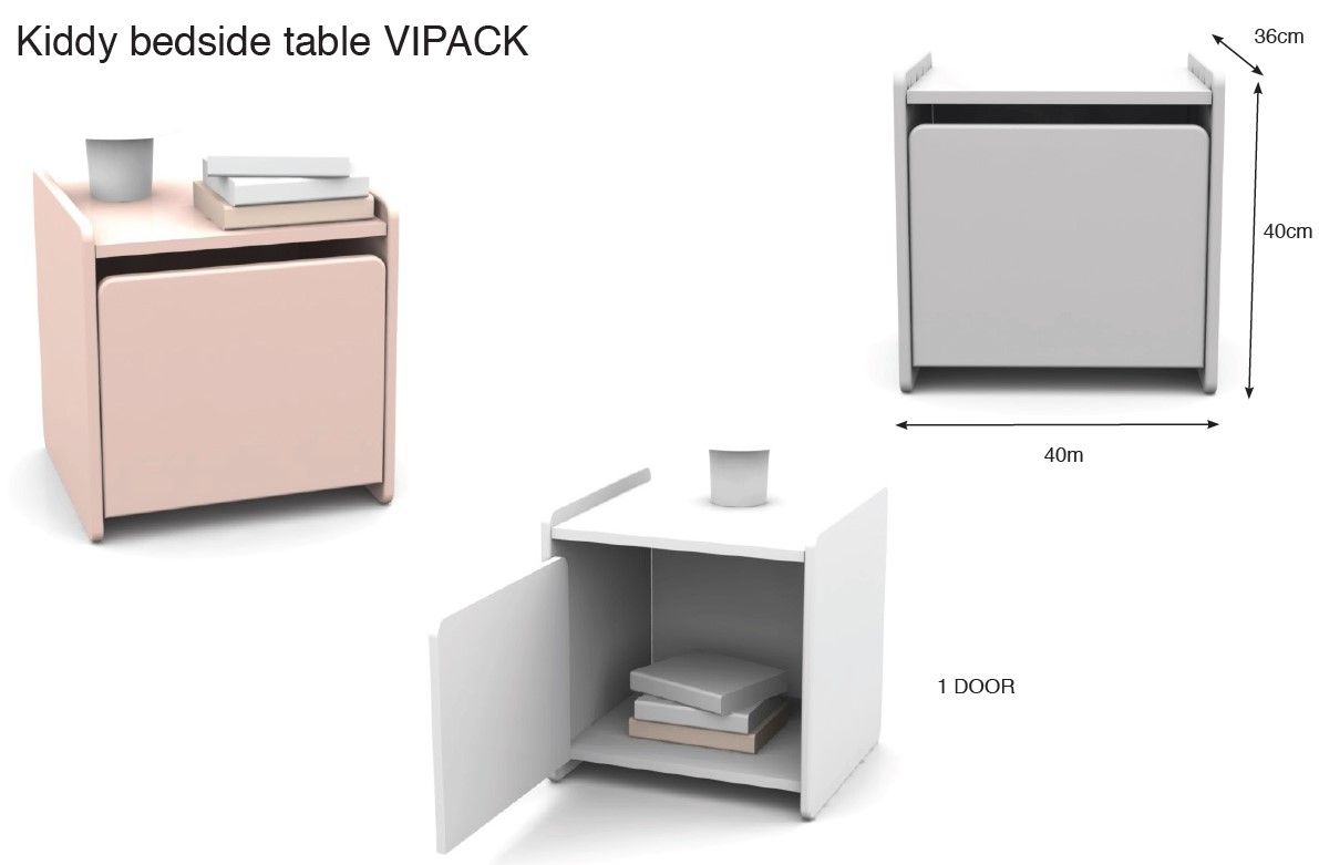 Nachttisch Kiddy Rosa 3