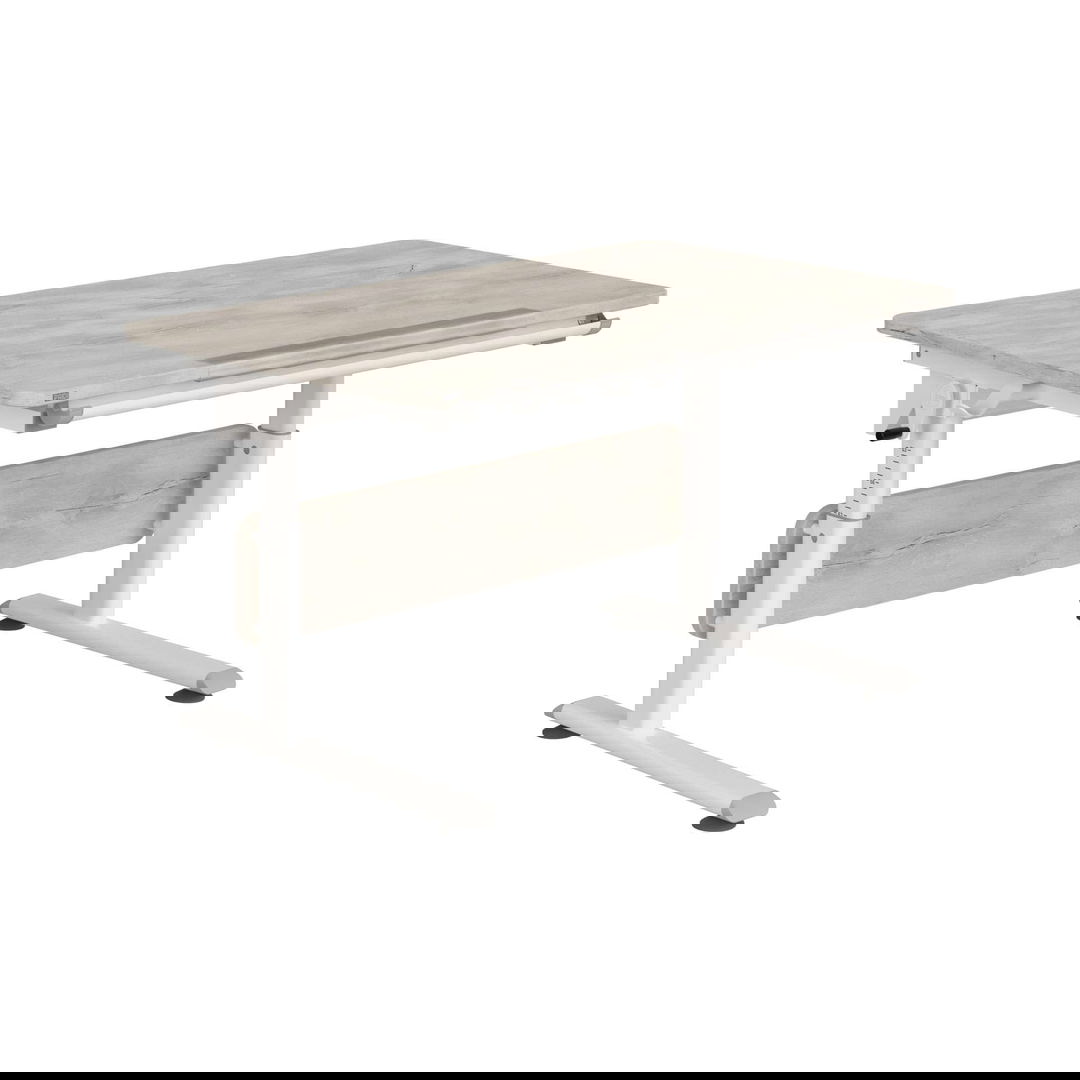 Schreibtisch Diego 120 Weiss Beige 1