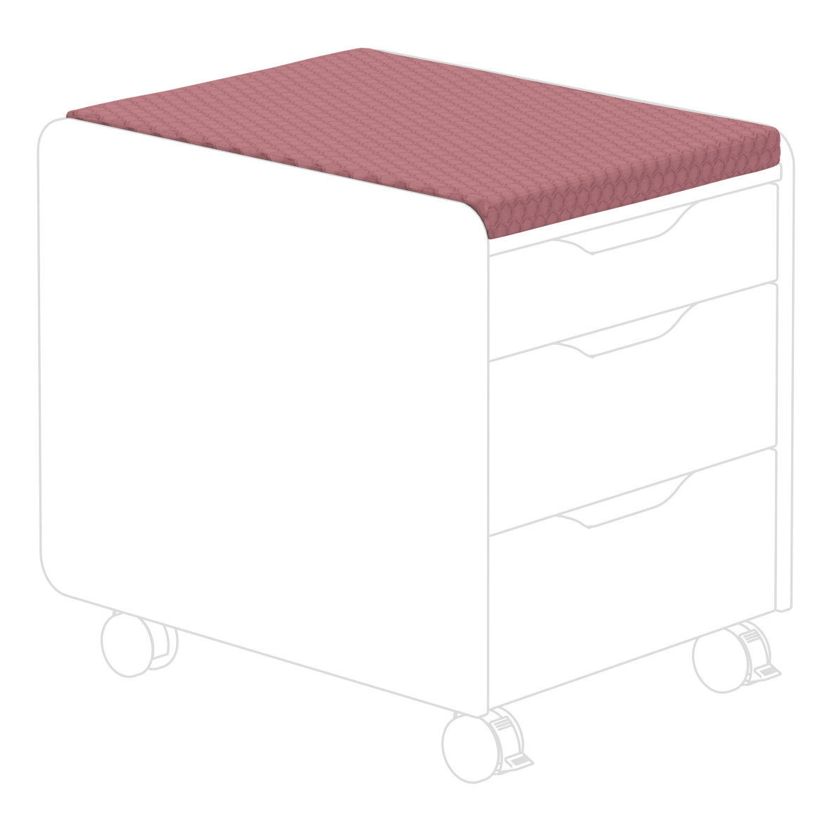 Sitzpolster mit Wabenstruktur Himbeere