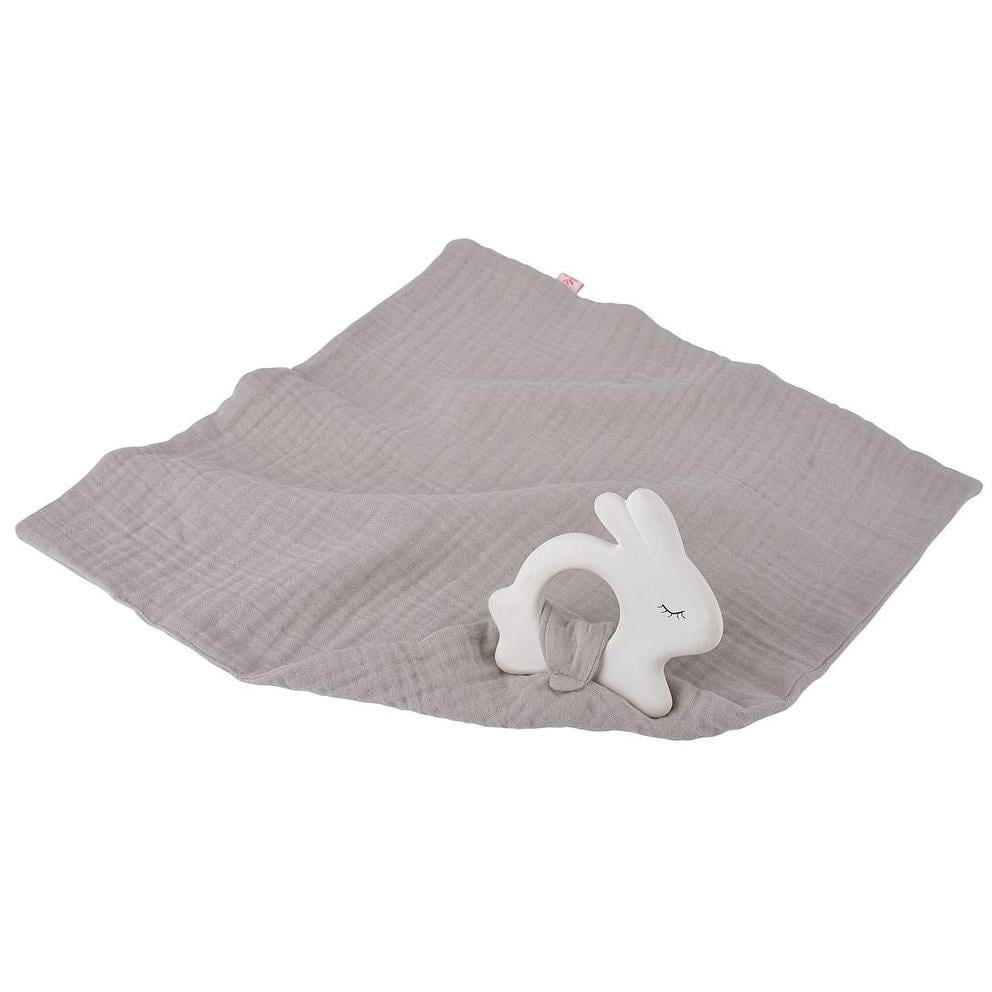 Beissring Hase mit Schmusetuch 1