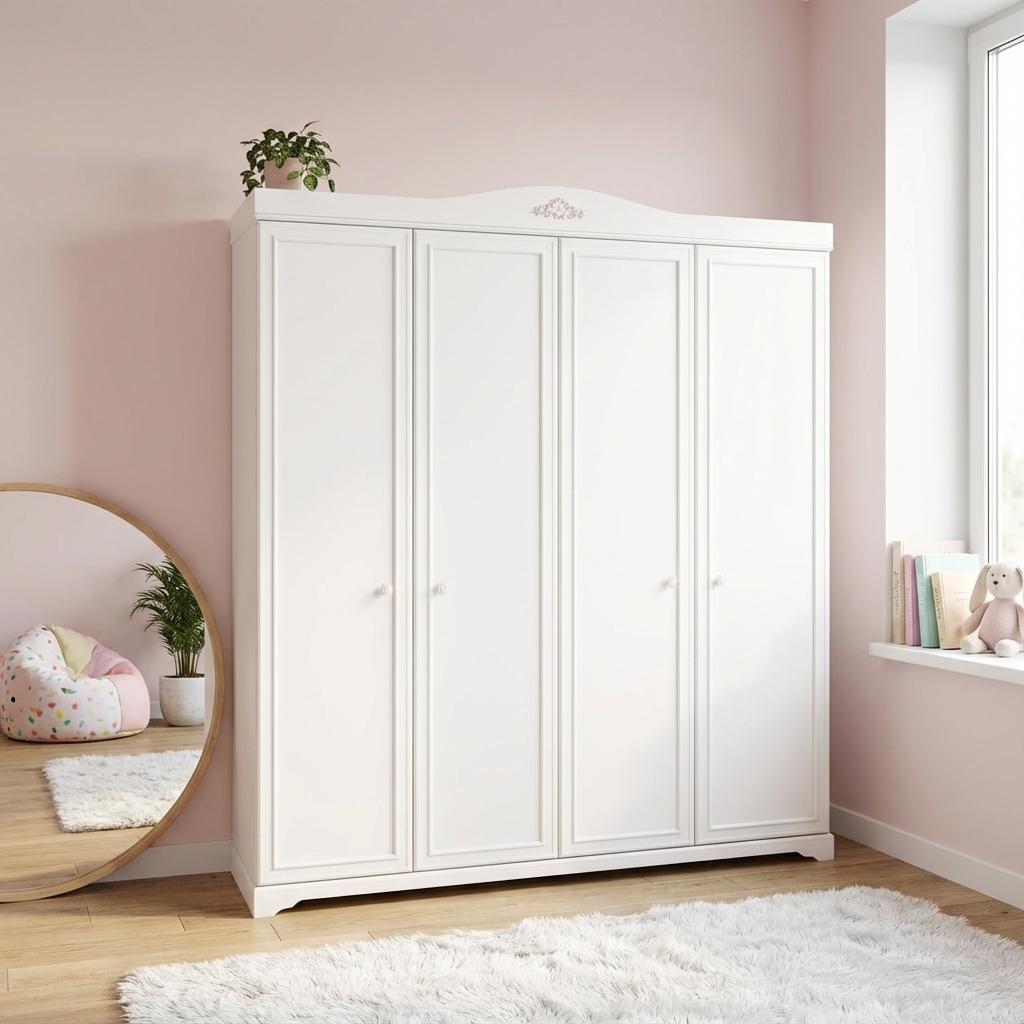 Kleiderschrank Rustik 4-türig 7