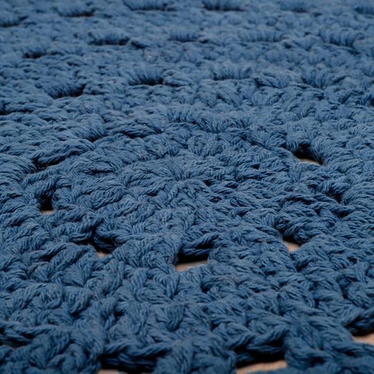Häkelteppich Alma Blau, 120 x 120 cm 7