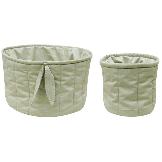 Aufbewahrungskorb Bambie Olive 2er Set 1