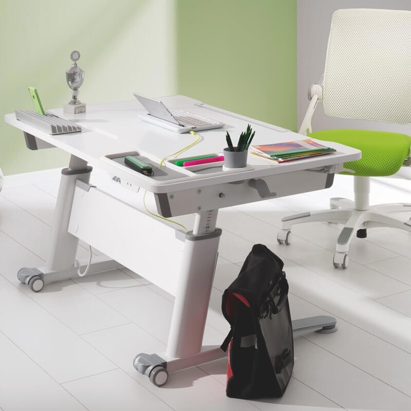 Schreibtisch Jaro Weiss für Linkshänder 7
