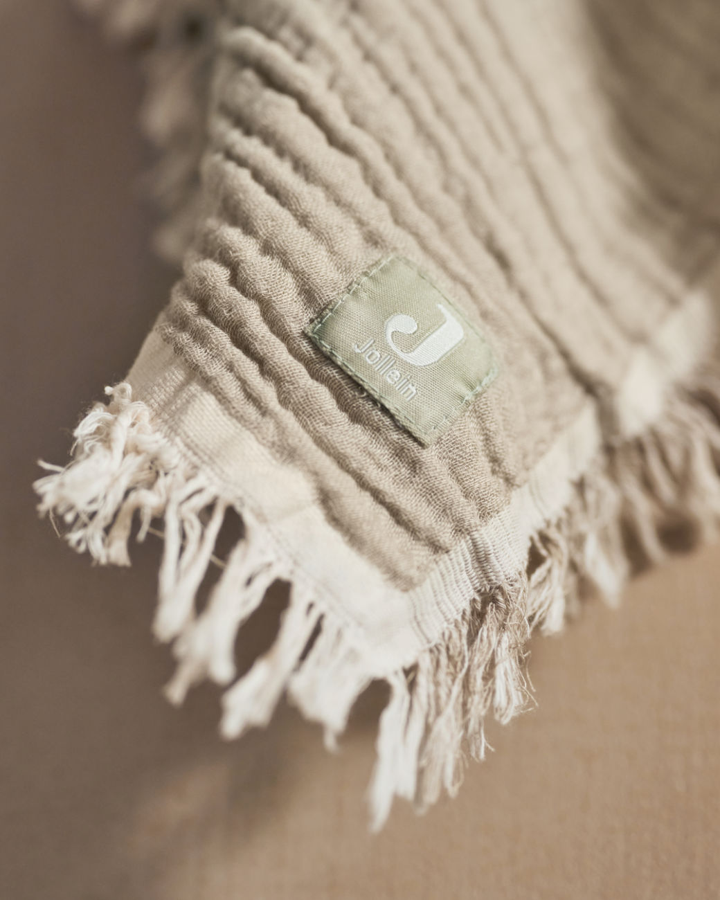 Babydecke Fringe Olive 7