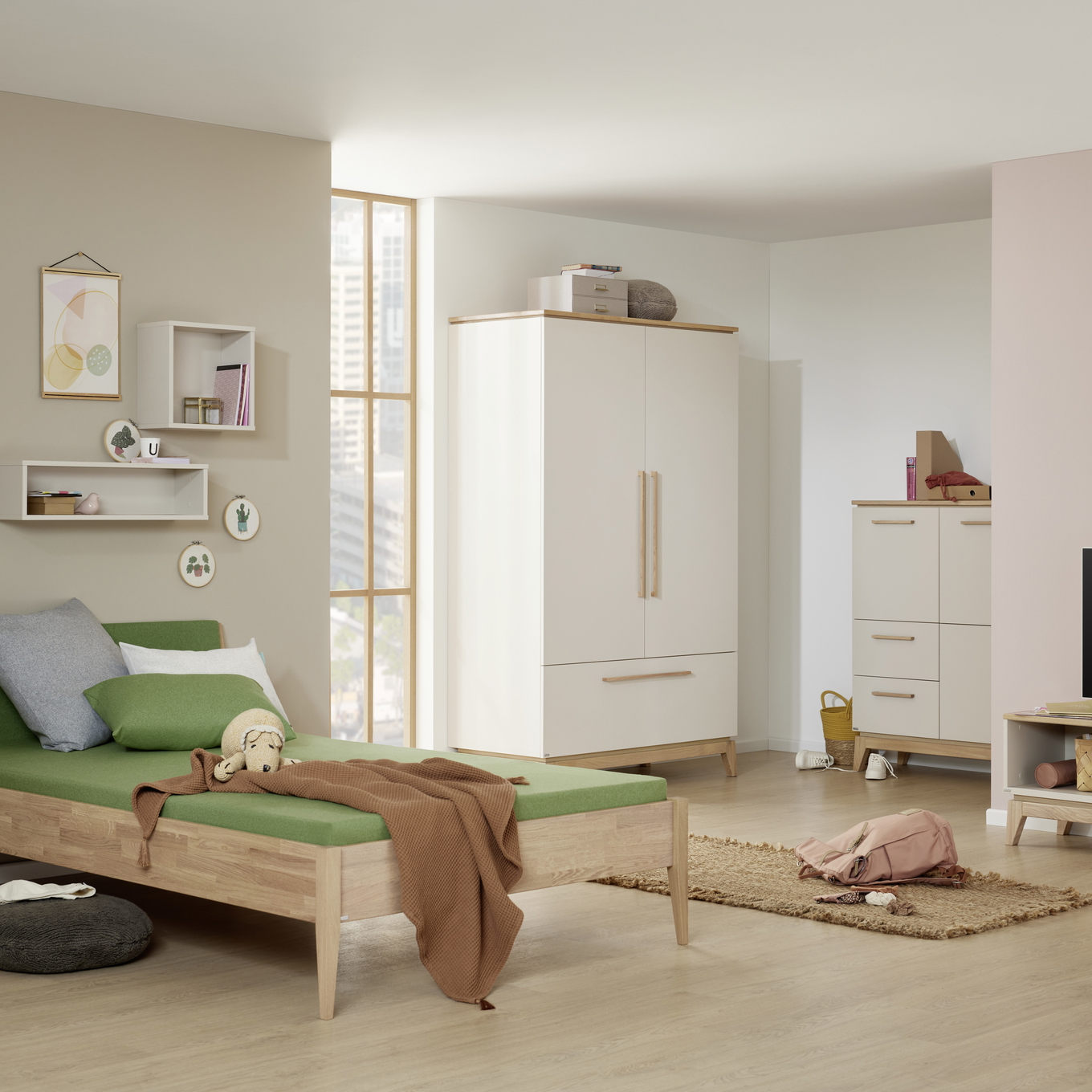 Kleiderschrank Stiene 2-türig 3