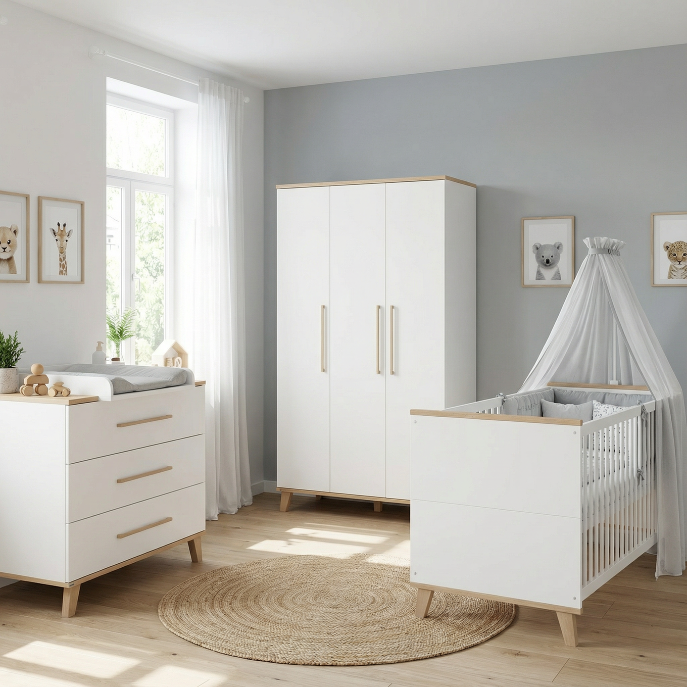 Kleiderschrank Oscar 3-türig 4