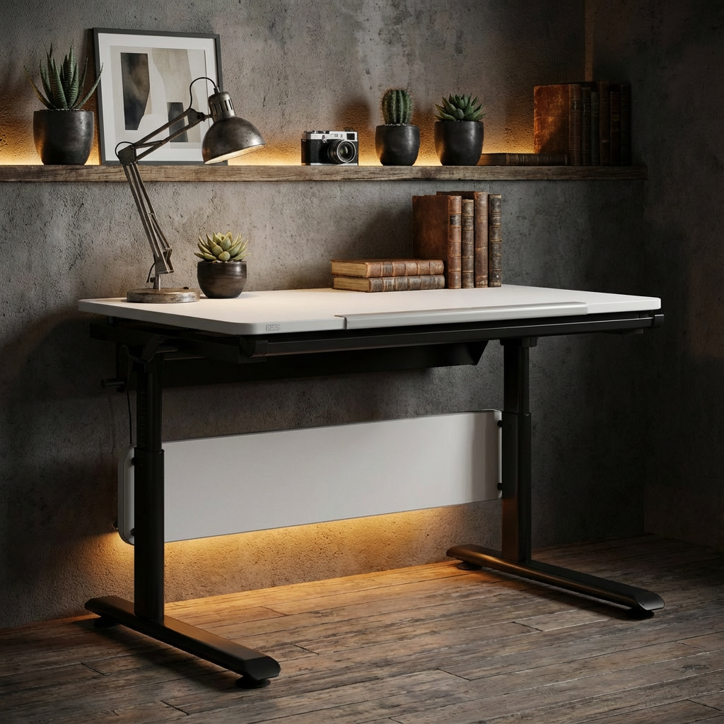 Schreibtisch Diego 105 Schwarz Weiss 7