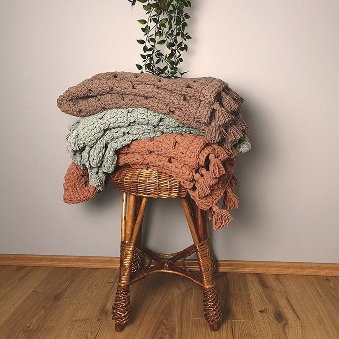 Häkelteppich Nila Kupfer 8