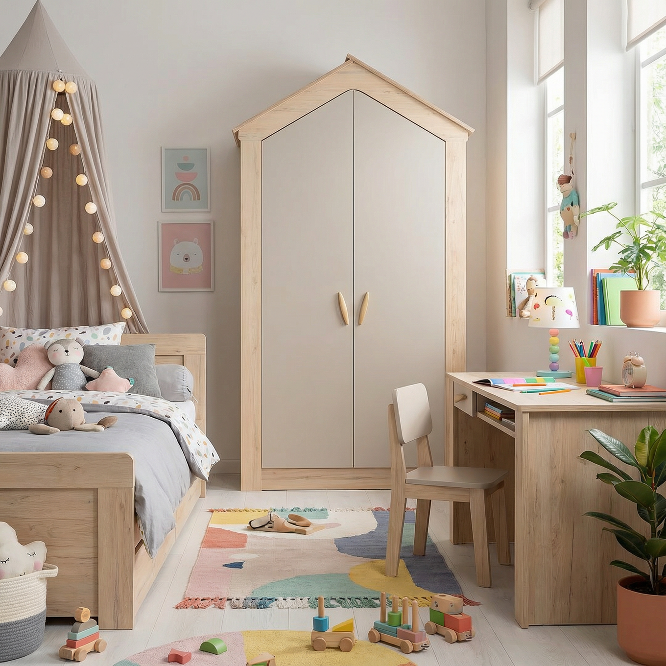 Kleiderschrank My House Natur, 2-türig 3