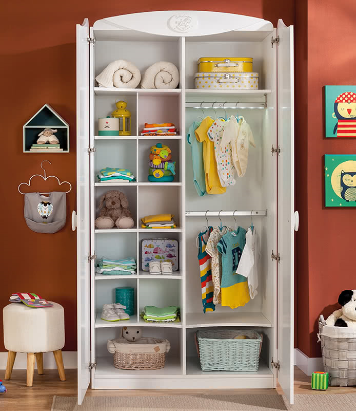 Kleiderschrank Baby Cotton 2-türig 3