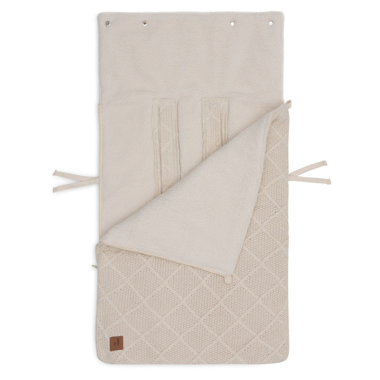 Fusssack für Babyschale Check Knit Oatmeal 4