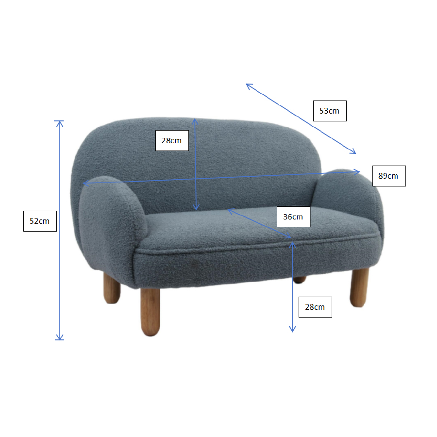 Sofa Doppel Rocky Mini Blau 5