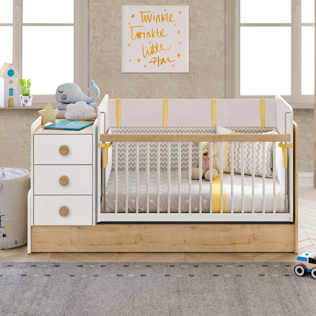 Babybett Baby Natura Umbaubar Klein