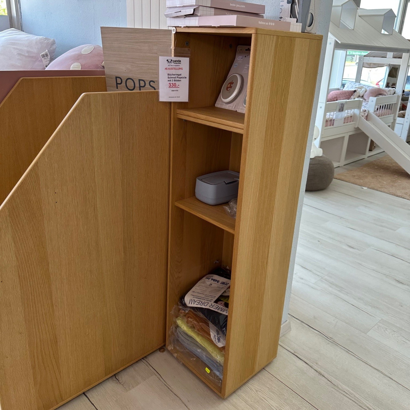 Flexa Bücherregal Schmal Popsicle mit 3 Böden  3