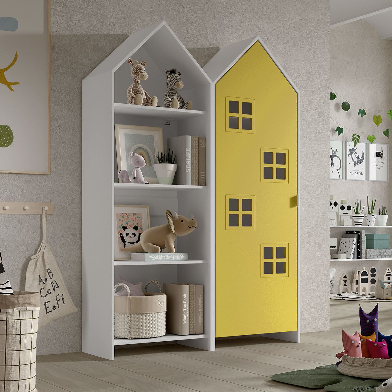 Regalschrank Casami Bruges 2-teilig Set Gelb 2