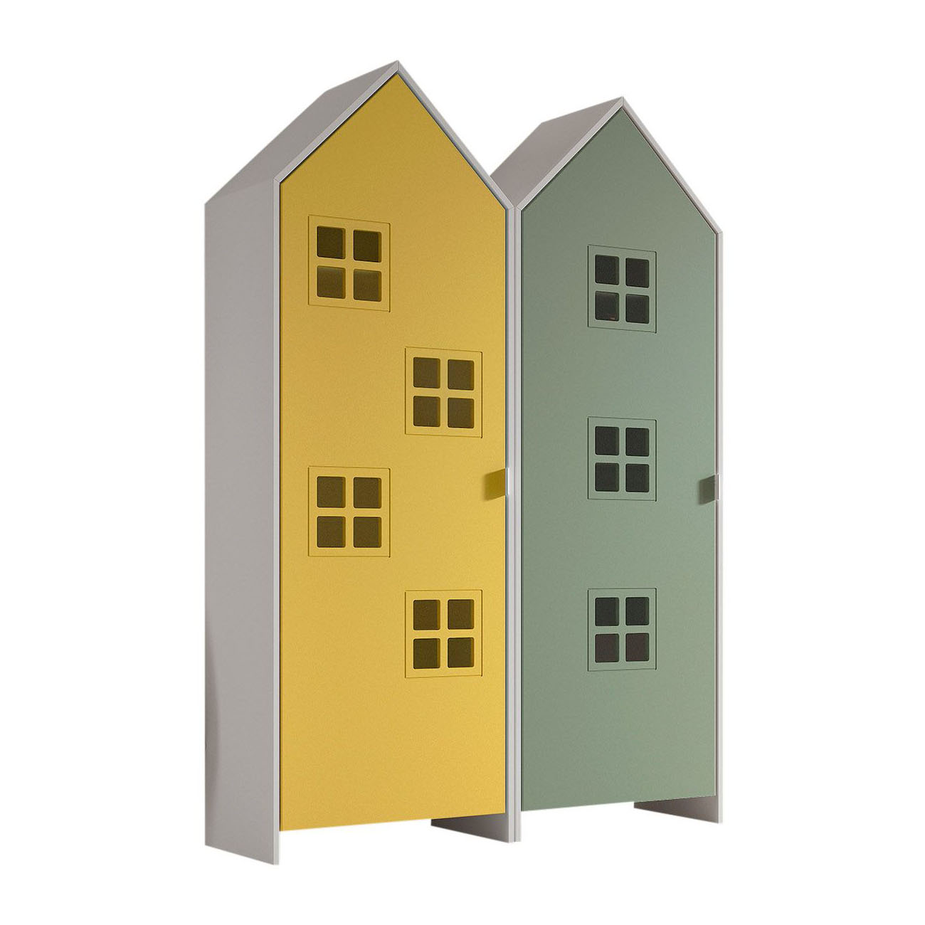 Schrank Casami Bruges 2-teilig Set Gelb, Grün 1