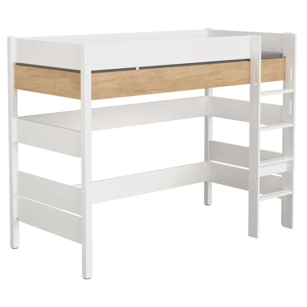 Mittelhohes Bett Kira Nebraska mit gerader Leiter, 90 x 200 cm 1