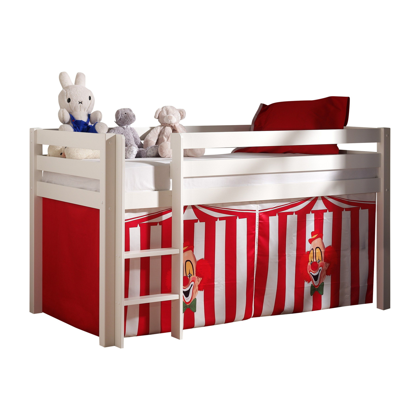 Halbhohes Bett Zirkus Weiss 1