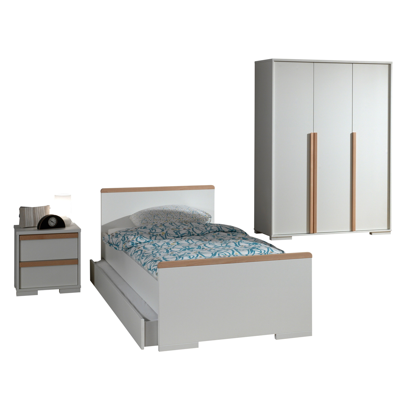 Kinderzimmer London 4-teilig Set Weiss, 3 1