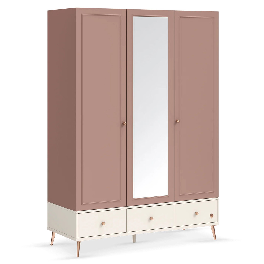 Kleiderschrank Elegance 3-türig mit Spiegel