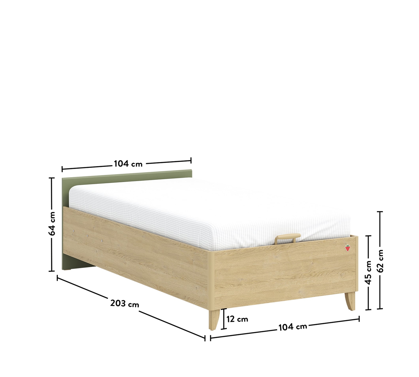 Bett Loof ohne Kopfteil, mit Stauraum, 100 x 200 cm 4