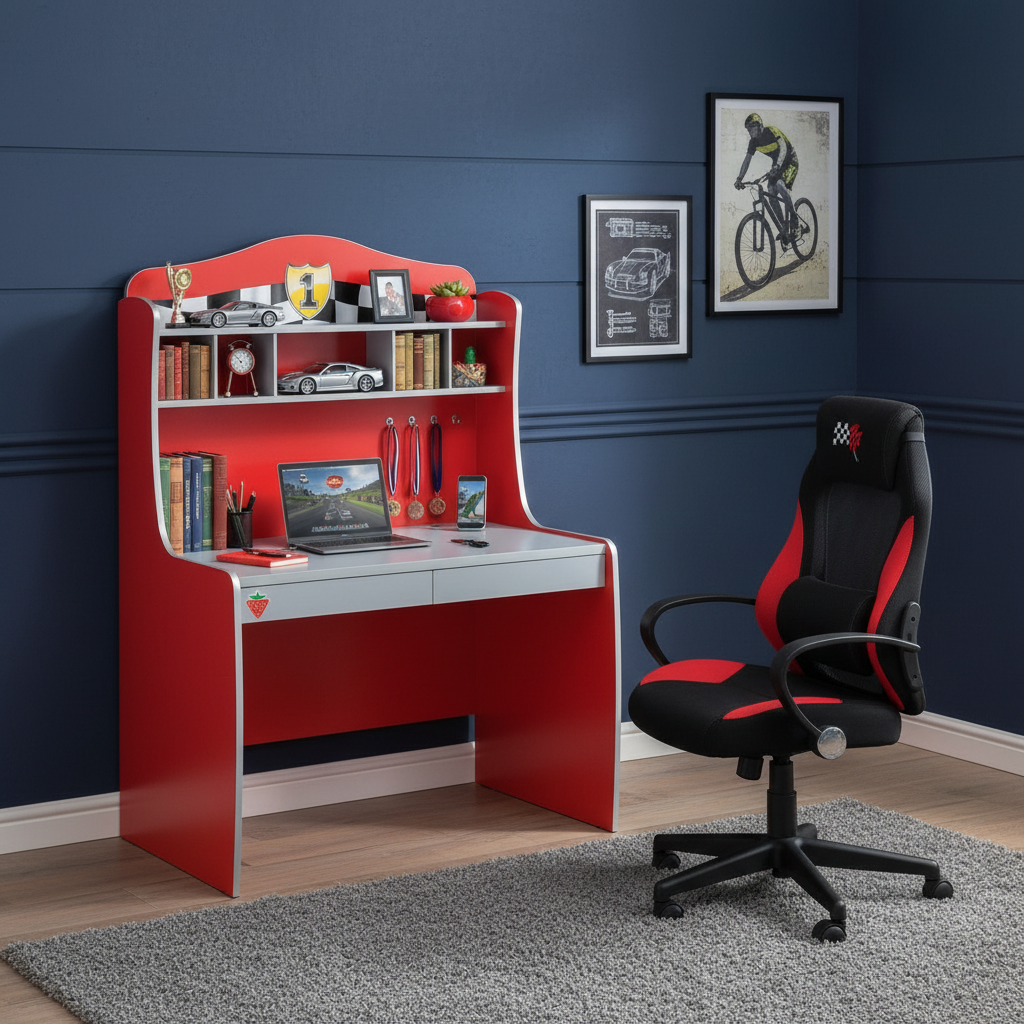 Schreibtisch Racecup mit Aufsatz 6