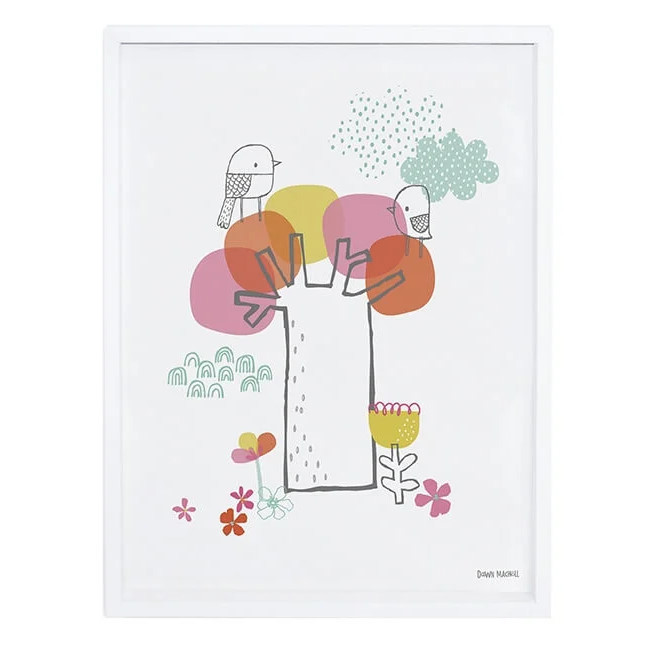 Poster Baby Vögel mit Rahmen 1