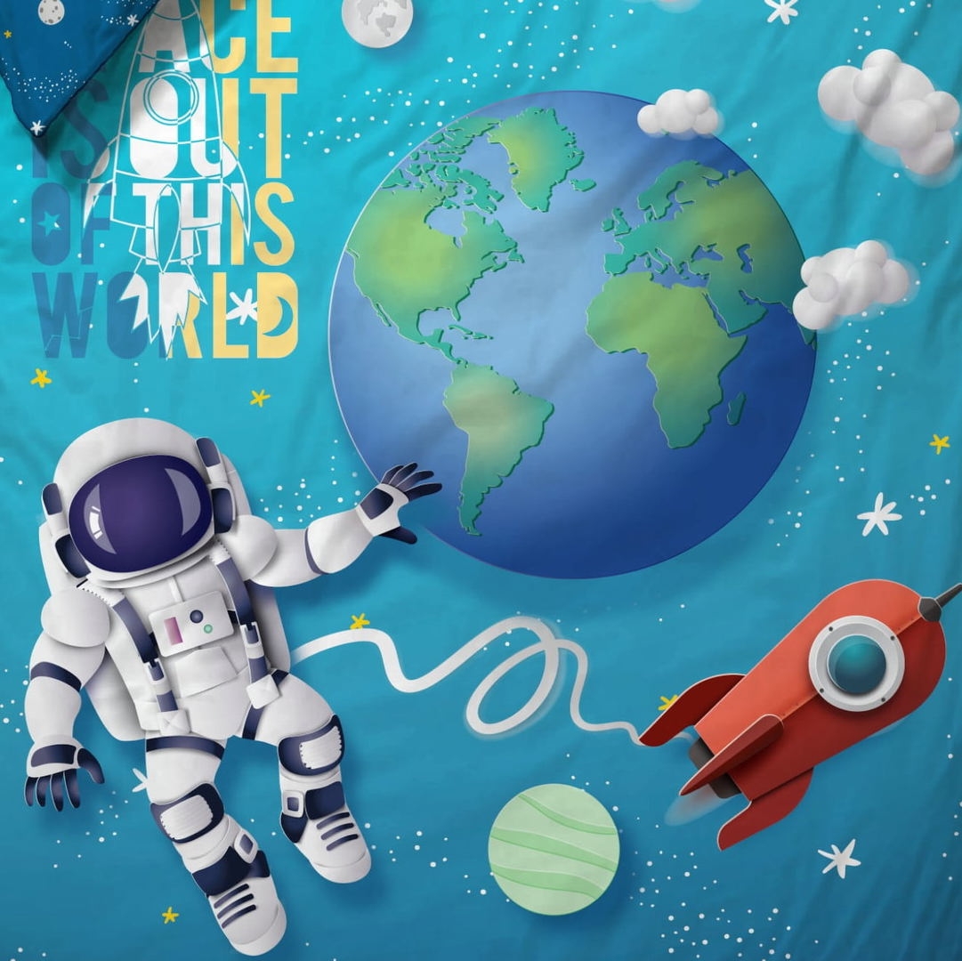 Textil Set Little Astronaut inkl. Duvet und Kissen 3