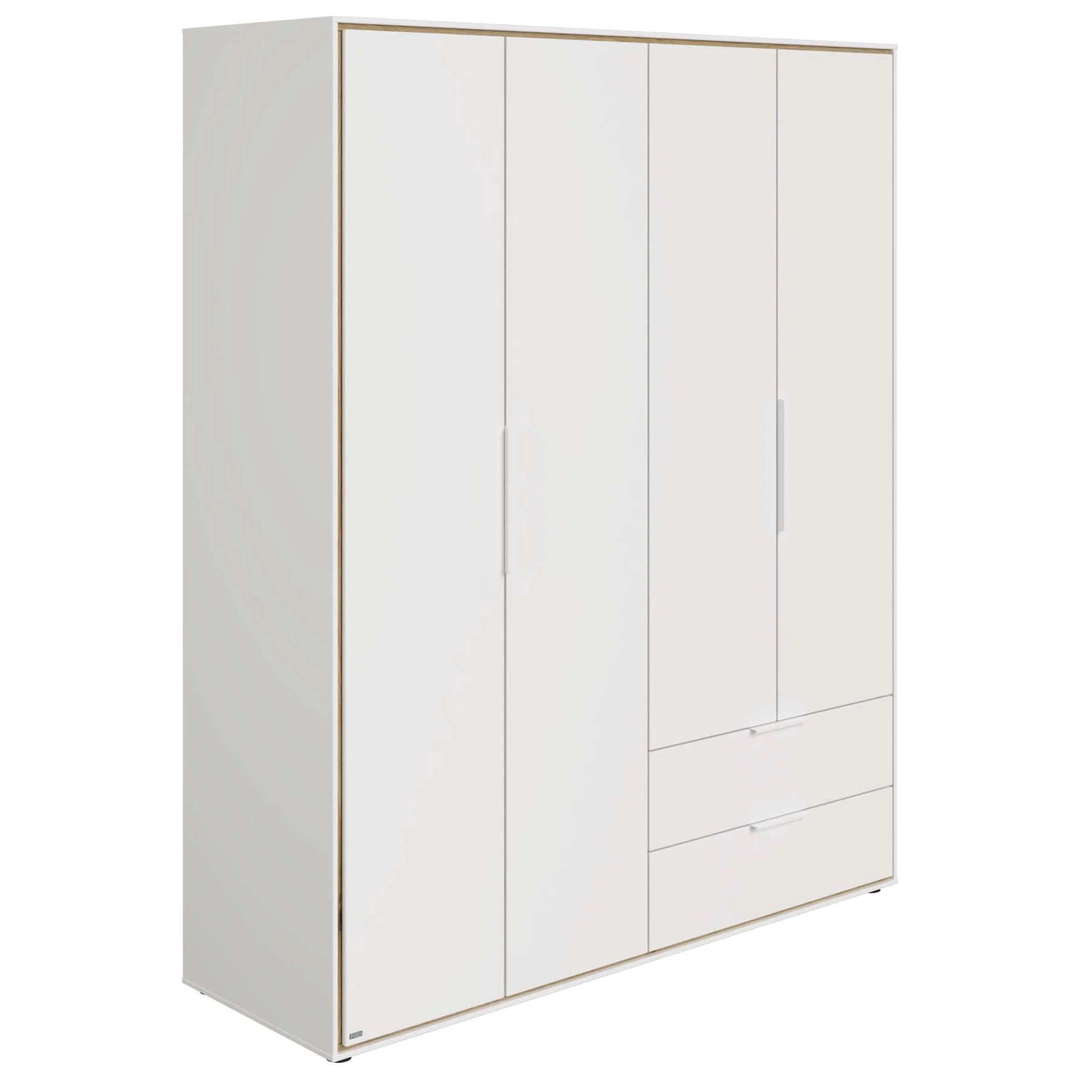 Kleiderschrank Lieven 4-türig mit Schubladen