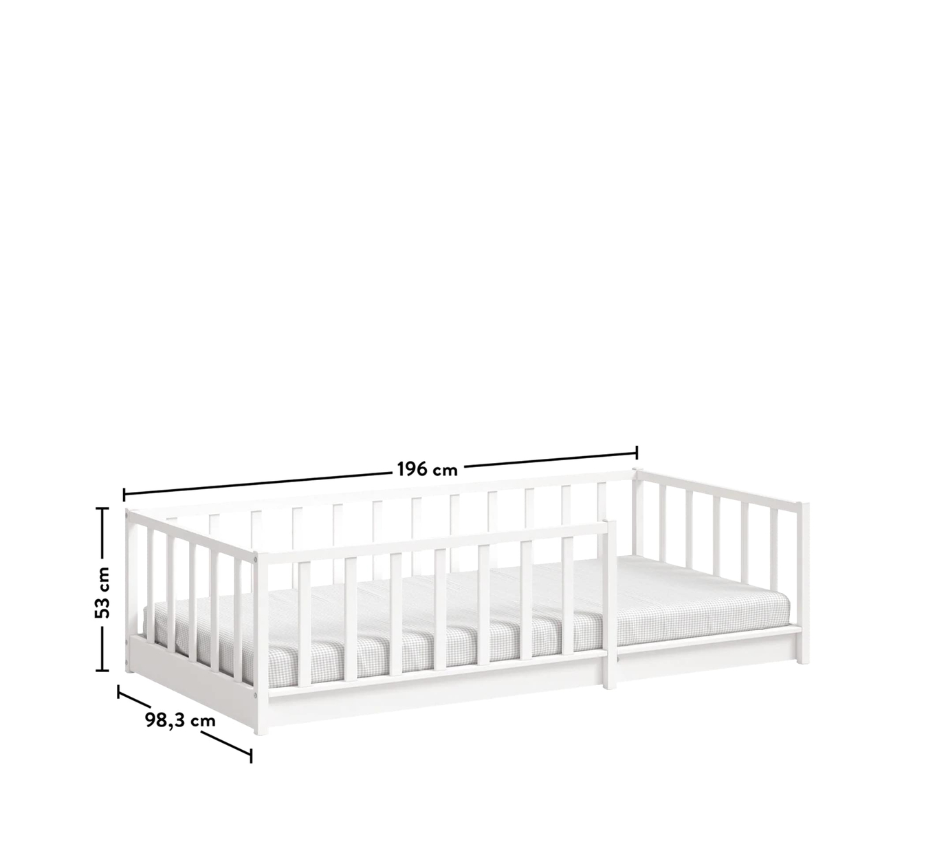 Bett Montes 90x190cm Weiss 7