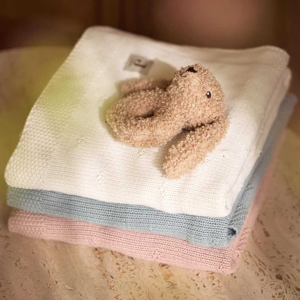 Babydecke Cosy Knit Ivory #2