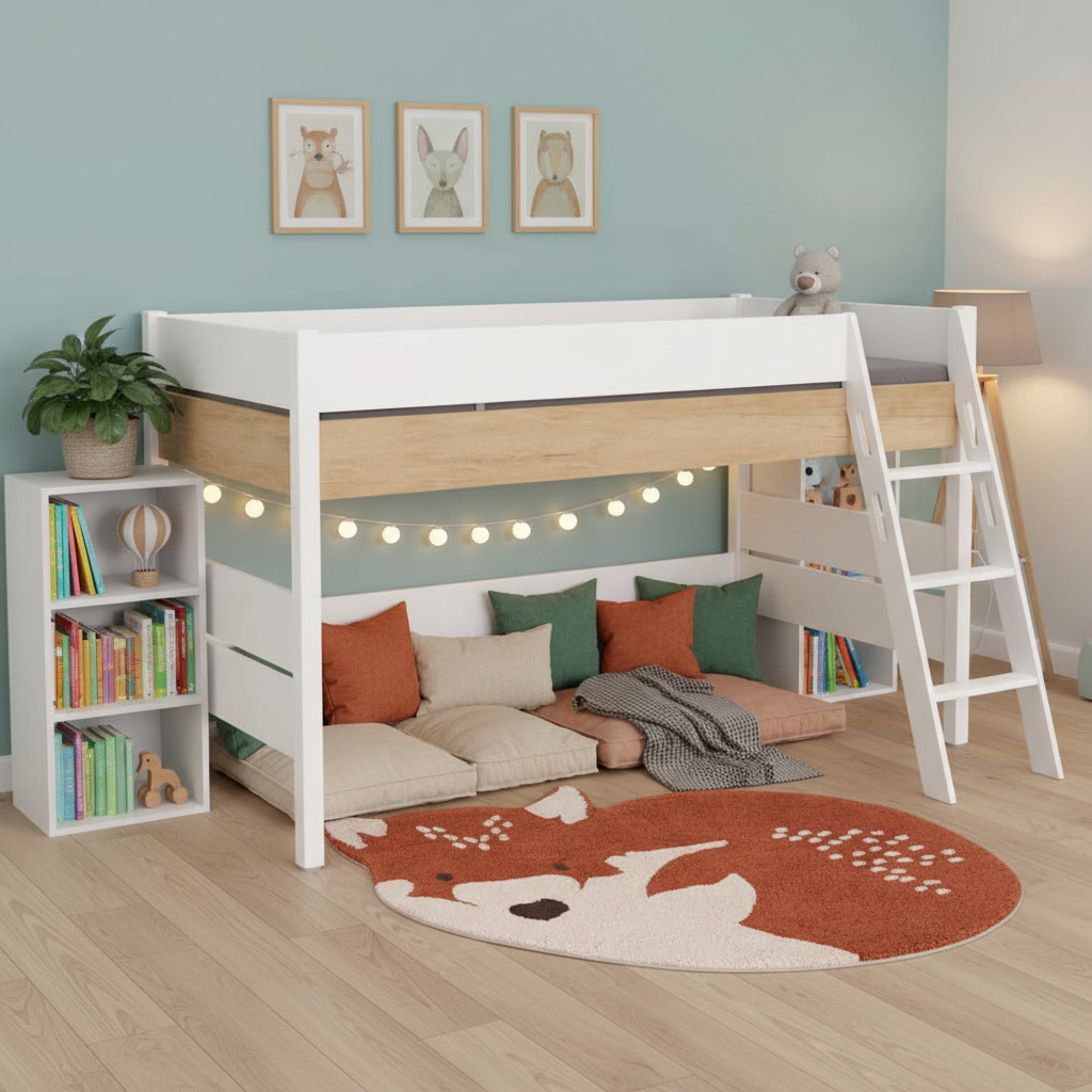 Halbhohes Bett Kira Nebraska mit Schrägleiter, 120 x 200 cm 4