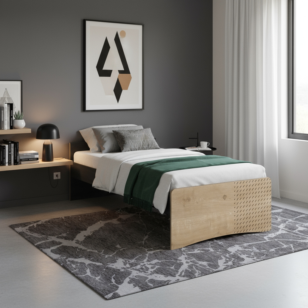 Bett Black ohne Kopfteil Standard, 100 x 200 cm 2