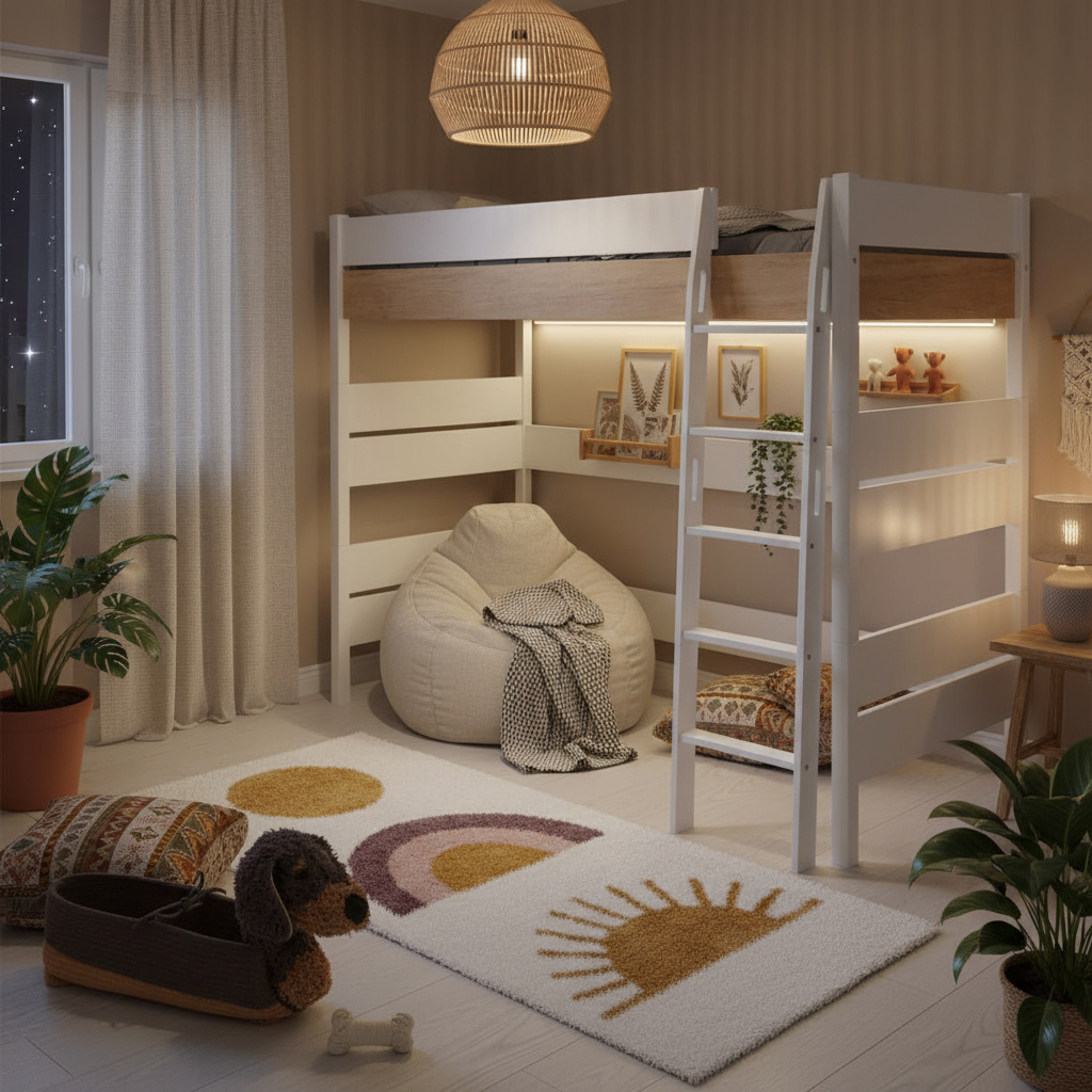 Hochbett Kira Nebraska mit Schrägleiter, 120 x 200 cm 4