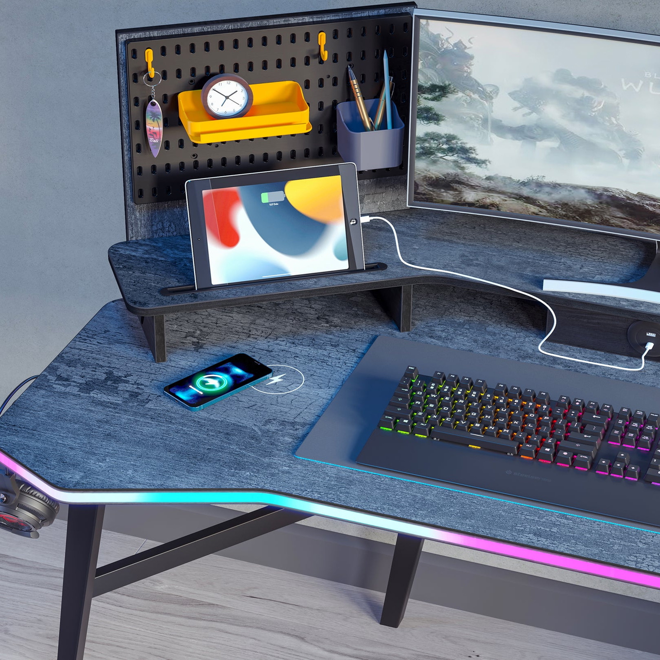 Schreibtisch Gaming Dark Metal 6