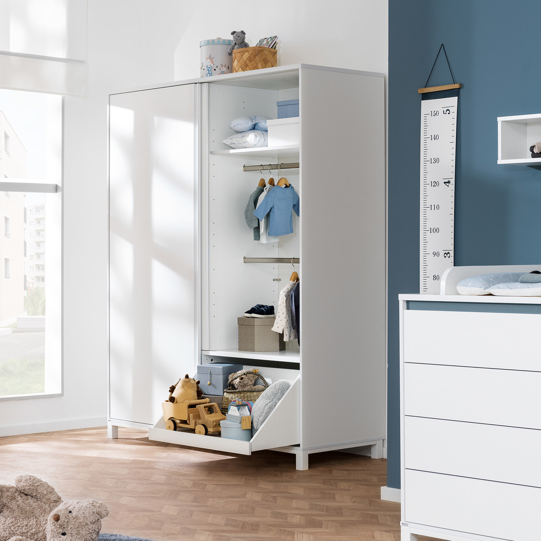 Kleiderschrank Olli mit Schiebetüren 2T2S Blau 2