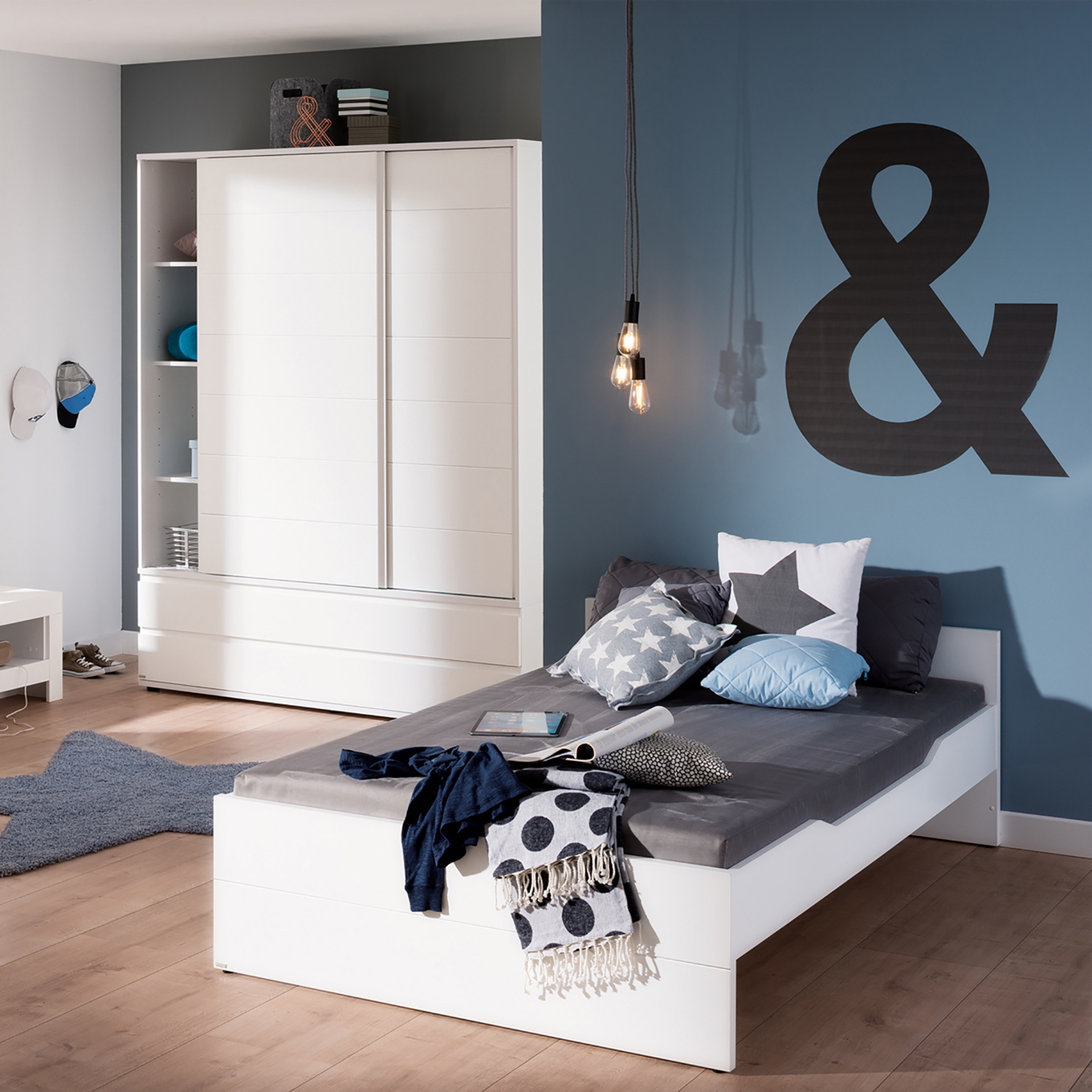Kleiderschrank Fiona mit Schiebetür, Breit 4