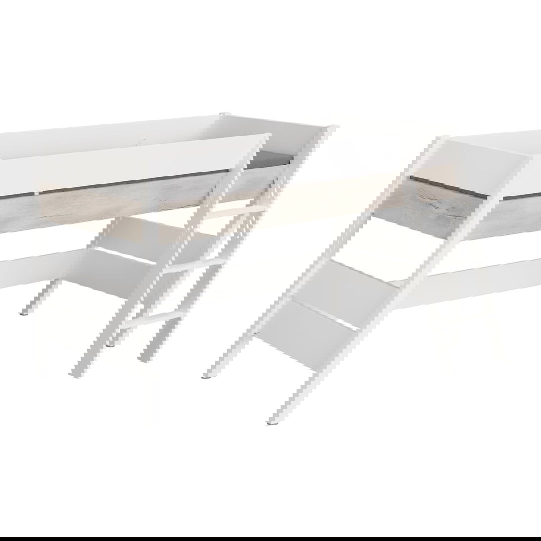 Halbhohes Bett Kira Nautik mit Schrägleiter, 90 x 200 cm