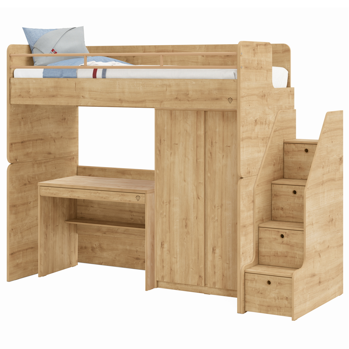 Hochbett Studio Set Holz, Set 7