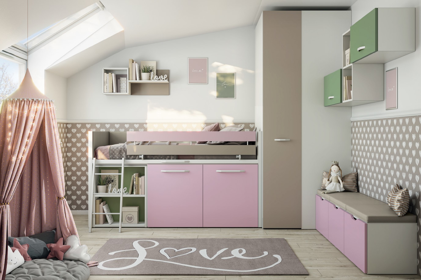 Kinderzimmer Bloom Love Set 8