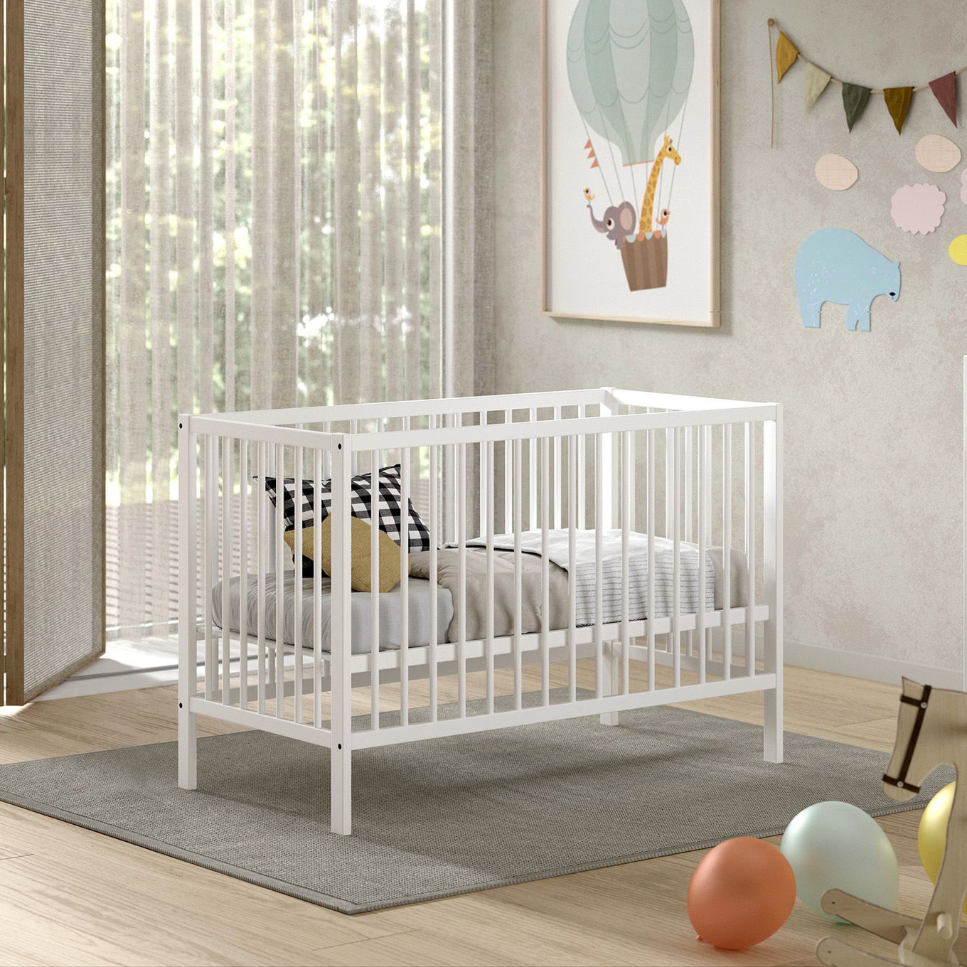 Babybett Dino 60 Weiss #2