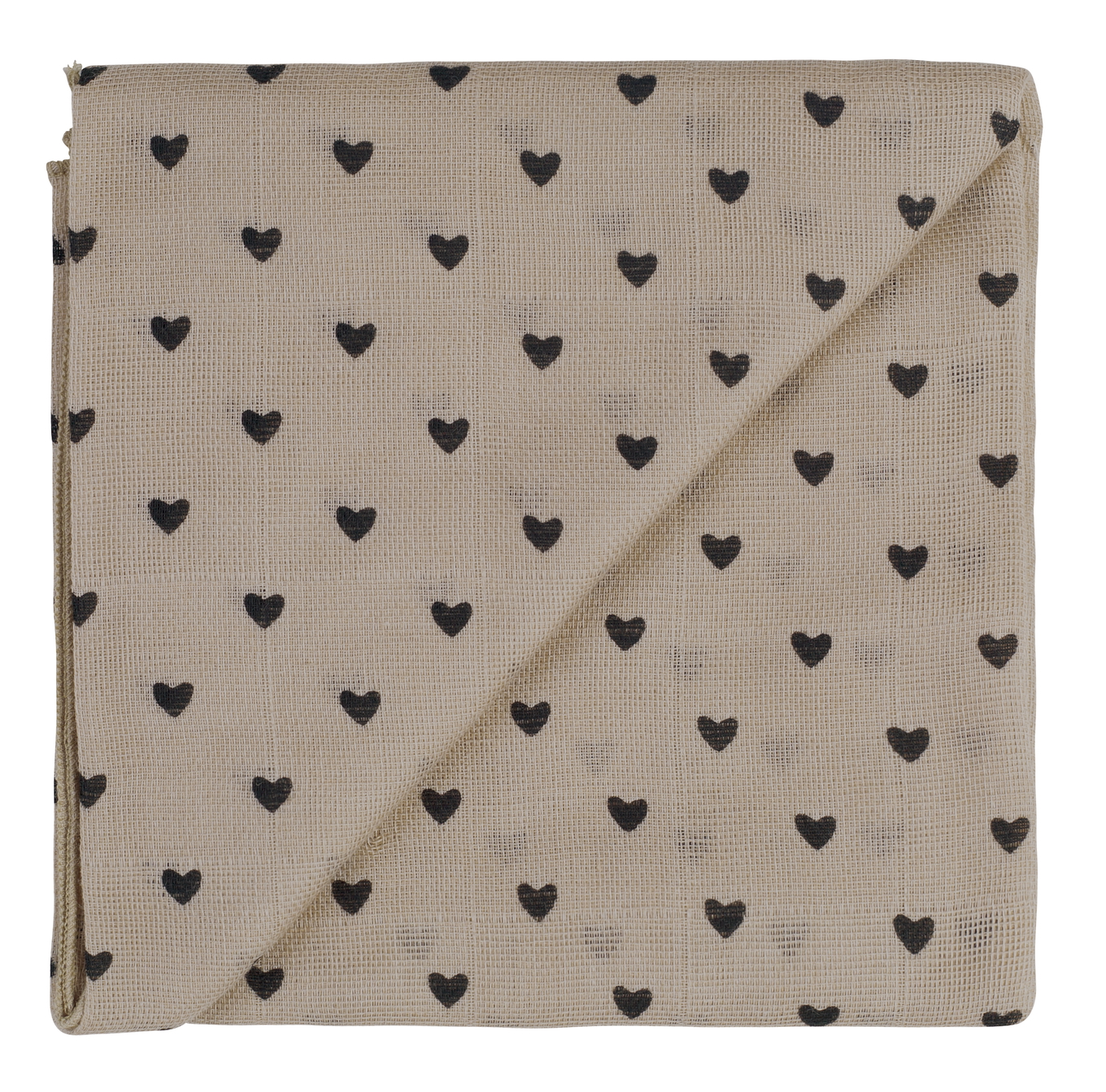 Gaze Spucktuch Sand Herze