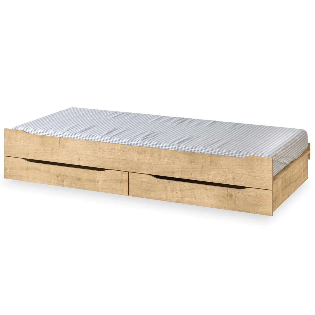 Ausziehbett Studio Mocha 90x200cm mit Schubladen