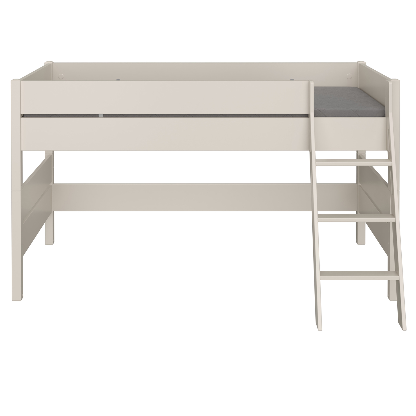 Halbhohes Bett Tiago Beige, mit Schrägleiter, 120 x 200 cm 2