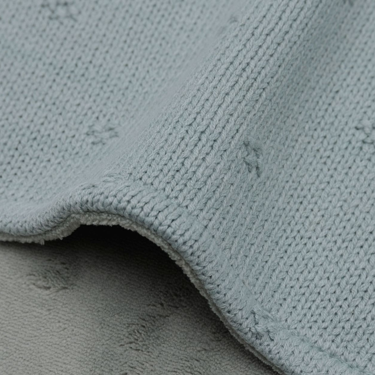 Babydecke Cosy Knit Sea Green Velvet 6
