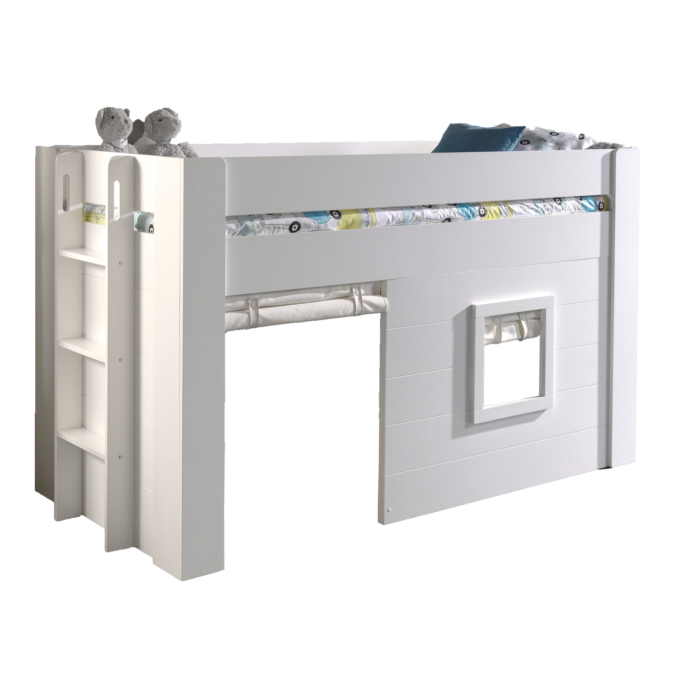 Halbhohes Bett Noah inkl. Vorhang Set