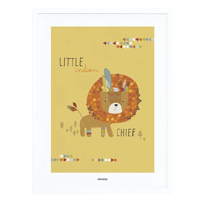 Poster Löwe mit Rahmen 1