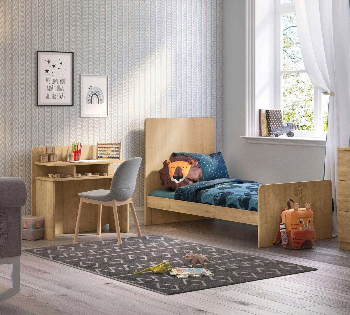 Babybett Mocha Umbaubar mit Ablage 5