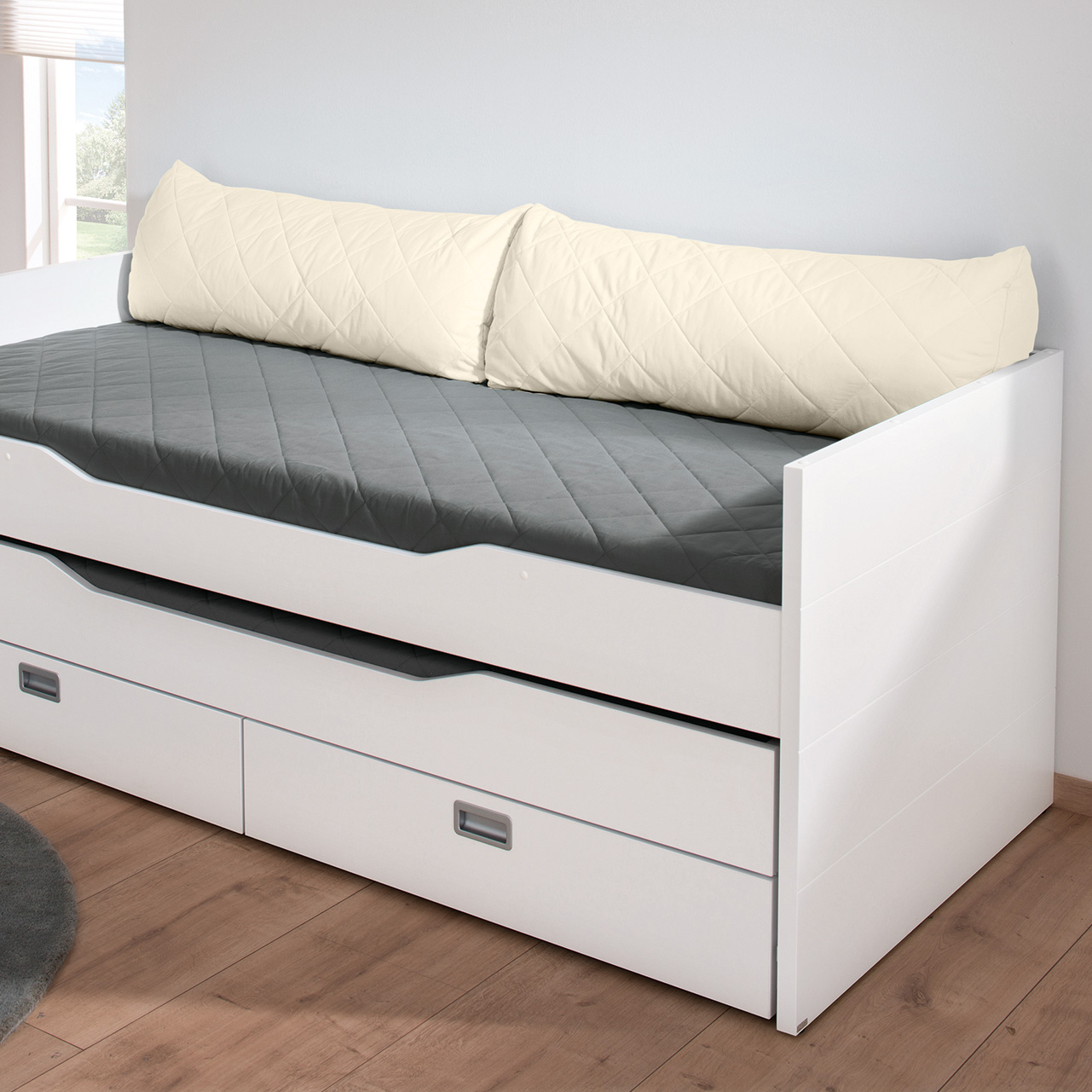 Rückenkissen aus Baumwolle Beige